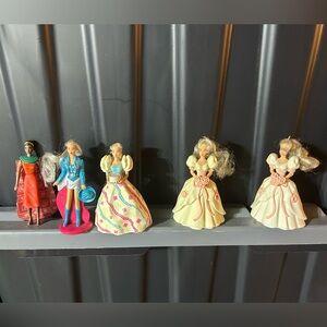 6 mcdonalds barbie figures 1990s